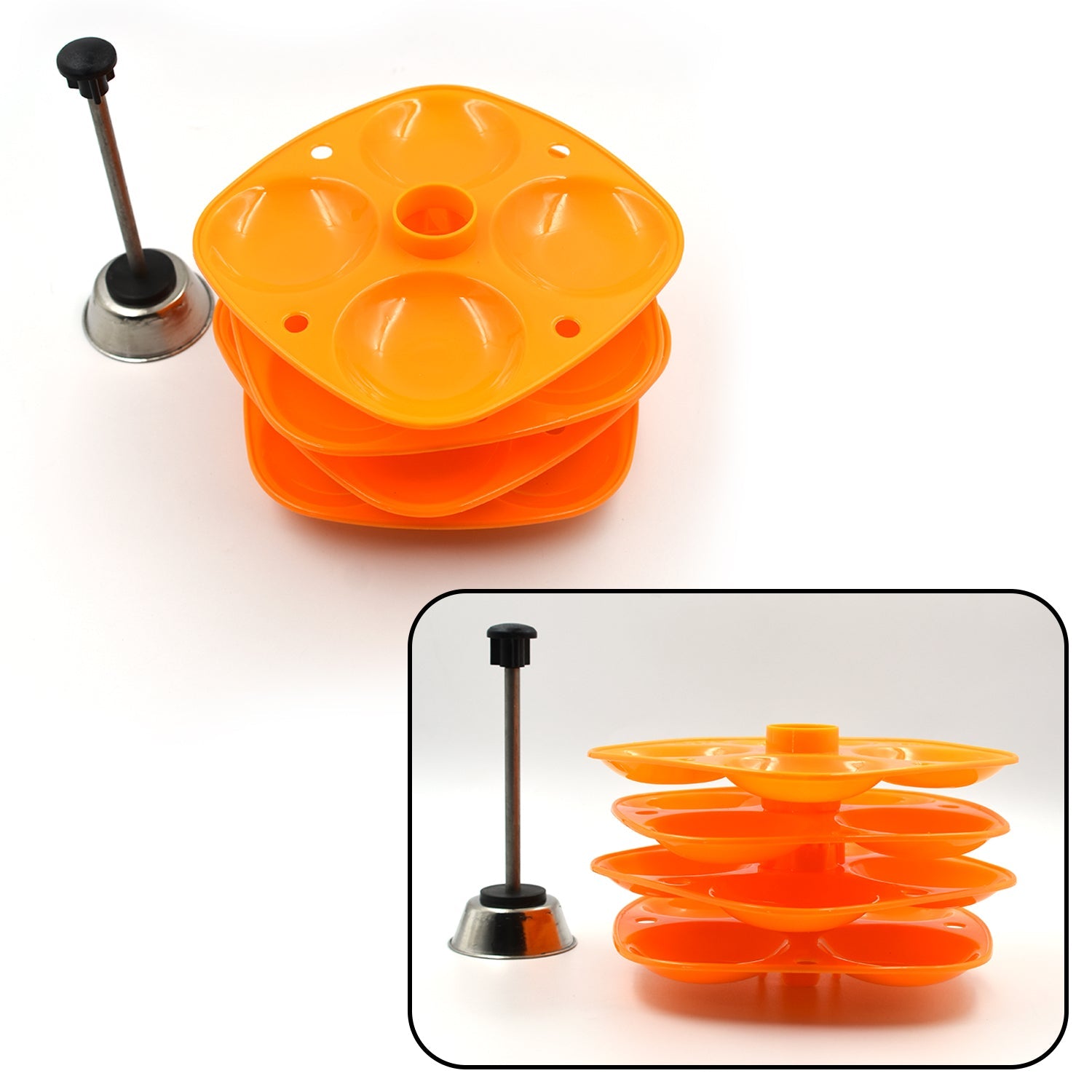 2686 4 Layer Idli Stand used in all kinds of household kitchen purposes for holding and serving idlis. 2686 4 Layer Idli Stand used in all kinds of household kitchen purposes for holding and serving idlis.